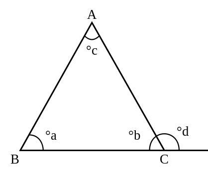 Your friend claims the measure of an exterior angle will always be greater than the-example-1