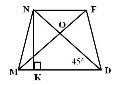 URGENT HELP!! The angle between a diagonal and the longer base of the isosceles trapezoid-example-1