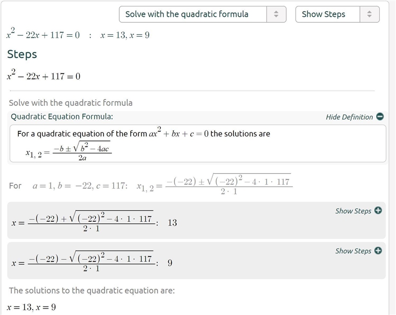 X^2-22x+117 please answer​-example-1