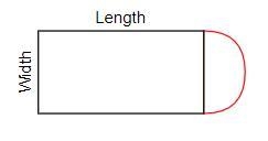 John is putting a fence around his garden that is shaped like a half circle and a-example-1