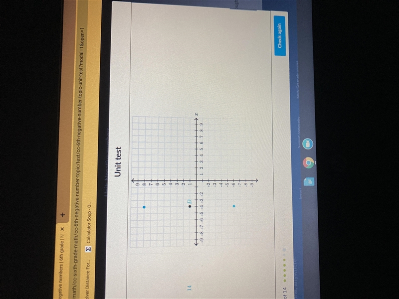 Plot two points that are 7 units from Point D and also share the same 2-coordinate-example-1