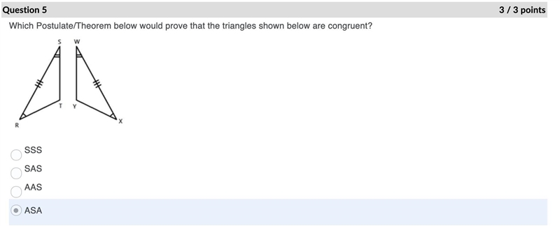 Which Postulate/Theorem below would prove that the triangles shown below are congruent-example-1