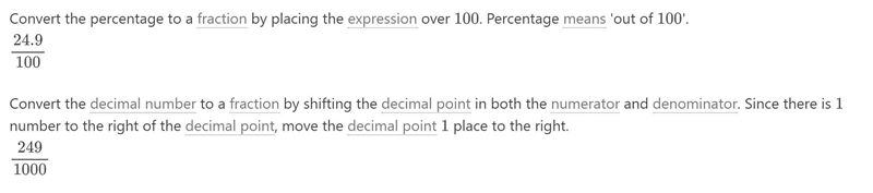 What is 24.9% to a fraction in simplest form?​-example-1