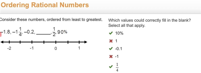 Consider these numbers, ordered from least to greatest. Negative 1.8, negative 1 and-example-1