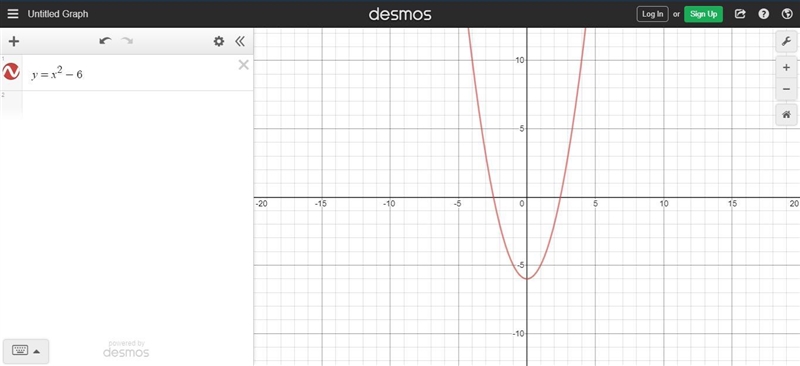 Is y=x^2-6 a linear function and why-example-1