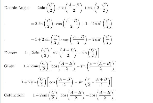 If A, B,C are the angles of a triangle then prove: (the following in picture) Please-example-2