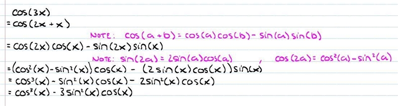 Rewrite with only sin x and cos x. cos 3x-example-1