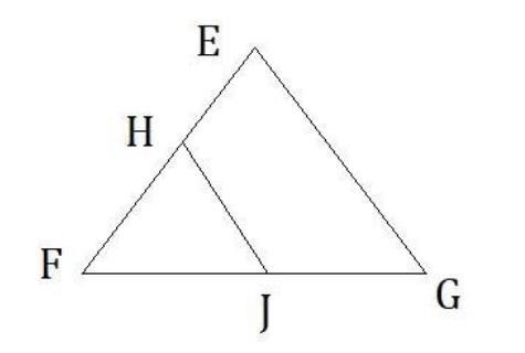 PLEEEEASE!!!! HELPP!!! In △FEG , point H is between points E and F, point J is between-example-1