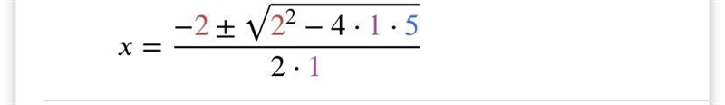 Solve x^2 + 2x + 5 = 0-example-1