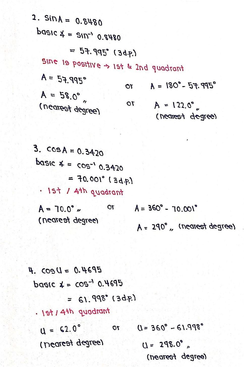 Find the measure to the nearest degree 1. tan A= 1.6643 2. sin A= 0.8480 3. cos A-example-2