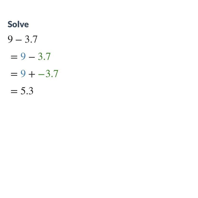 9-(-3.7)= 9-(-3.7)= 9-(-3.7)= 9-(-3.7)= -4.6+5.3-example-1