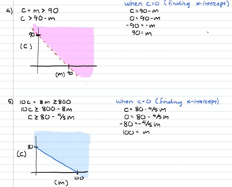 4. What inequality represents the amount of hours the student can work each month-example-1