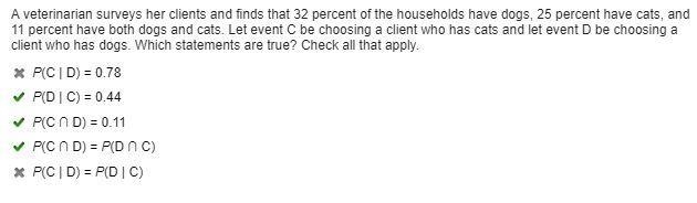 A veterinarian surveys her clients and finds that 32 percent of the households have-example-1