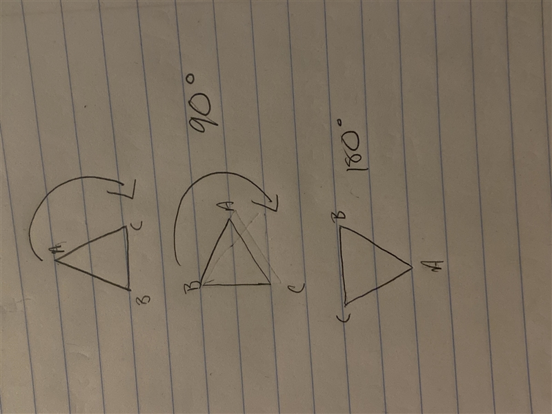 Triangle A is rotated 180° counterclockwise about the origin. Which figure is the-example-1