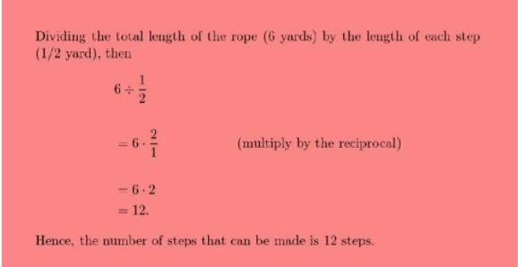 judi is making a rope ladder. she uses 1/2 yard of rope for each step. how many steps-example-1