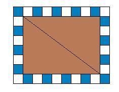 Todd wants to paint a design on the wood along the diagonal shown. If each tile is-example-1