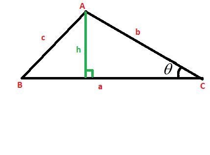 Explain why 1/2 ab sin(theta) gives the area of a triangle with sides a and ???? and-example-1