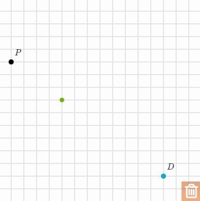 Plot the image of point D under a dilation about point P with a scale factor of 1/3-example-1