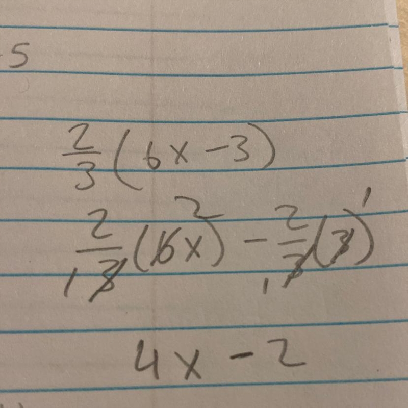 Fraction 2|3(6x-3) what’s the answer-example-1