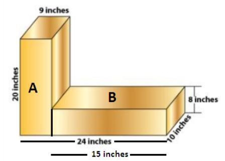 What is the total surface area of the figure shown?-example-1