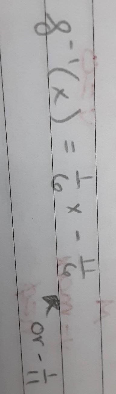 Find inverse function for y=6x-11​-example-1