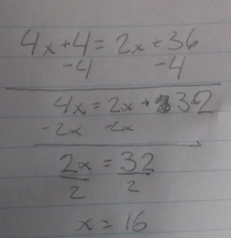 4x + 4 = 2x + 36 HELP ASAP-example-1