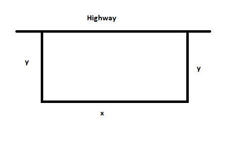 A college is planning to construct a rectangular parking lot on land bordered on one-example-1