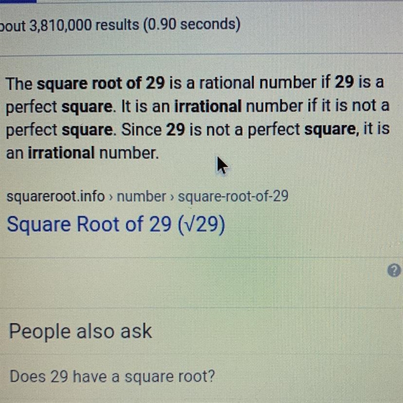 Is the square root of 29 irrational? And why-example-1