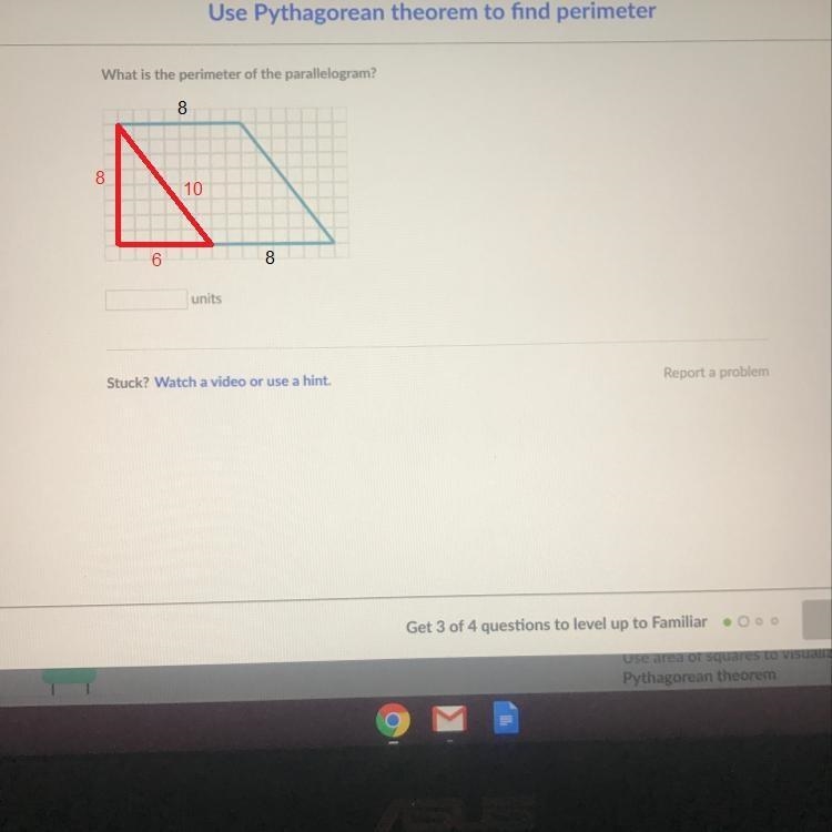 What is the perimeter of the parallelogram?-example-1