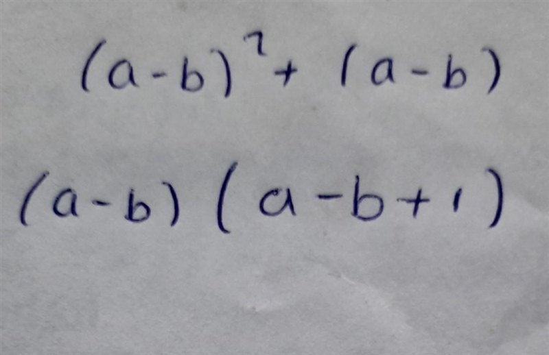 Fractorise the following (a-b)²+(a-b)​-example-1