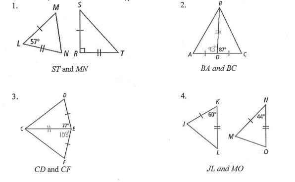 write an equality relating the given side lengths. If there is not enough informations-example-1