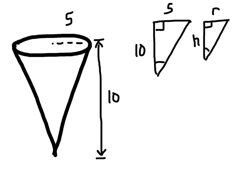 25 POINTS FOR WHOEVER ANSWERS THIS QUESTION PLEASE HELP! An inverted conical tank-example-1