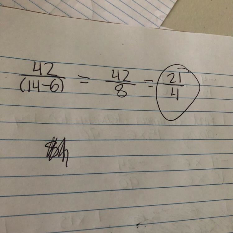 42 divided by (14-6)-example-1