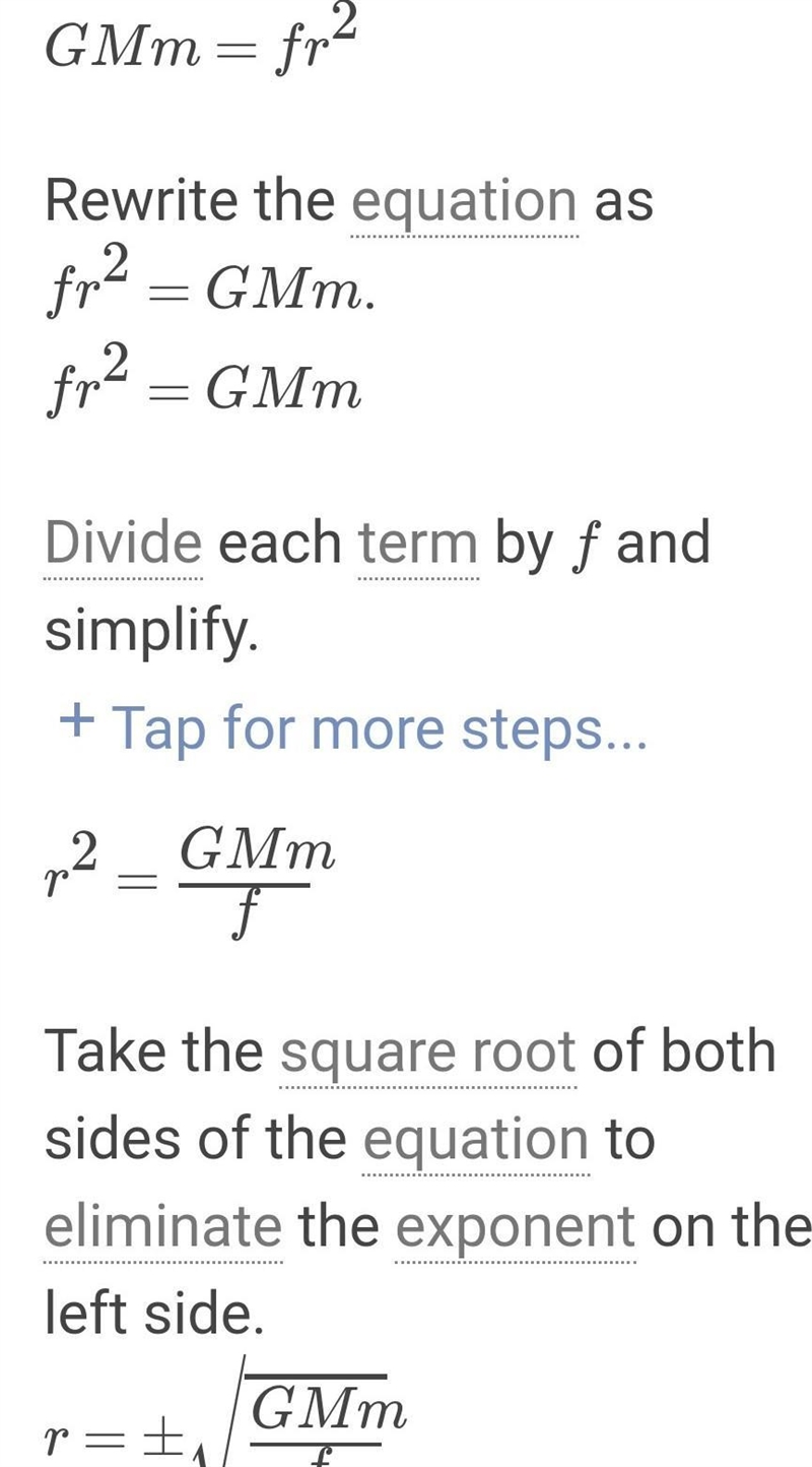 Given the following equation, solve for r.-example-1