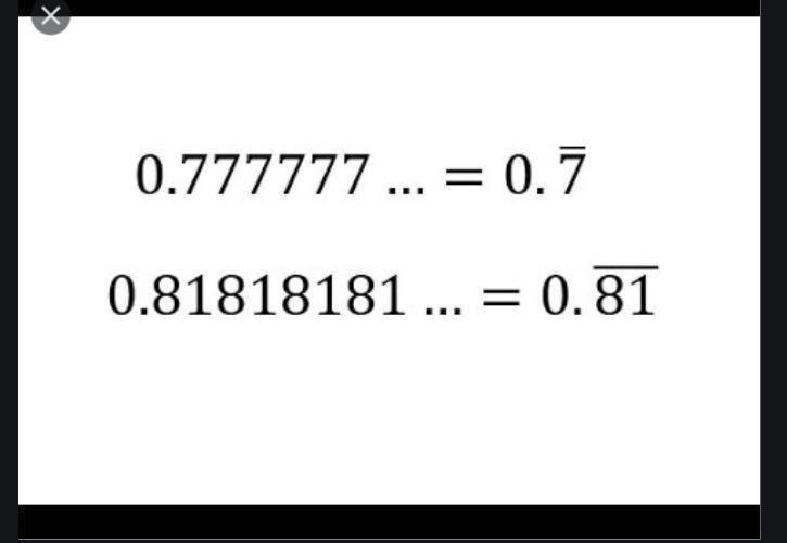 How is a repeating decimal written?-example-1