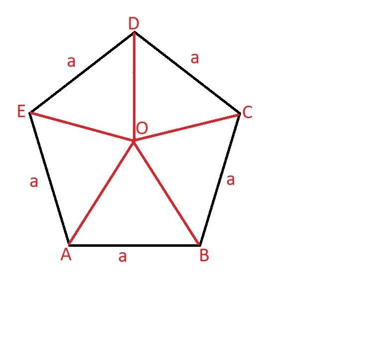 A regular pentagon is divided into congruent triangles by drawing a line segment from-example-1