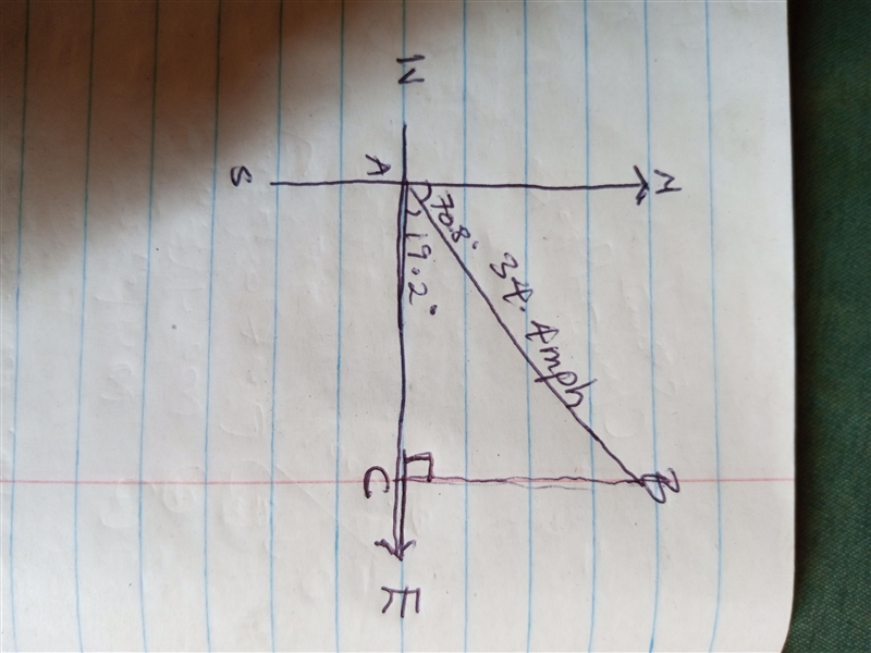 A motorboat sets out in the direction Upper N 70 degrees 48 prime Upper E. The speed-example-1