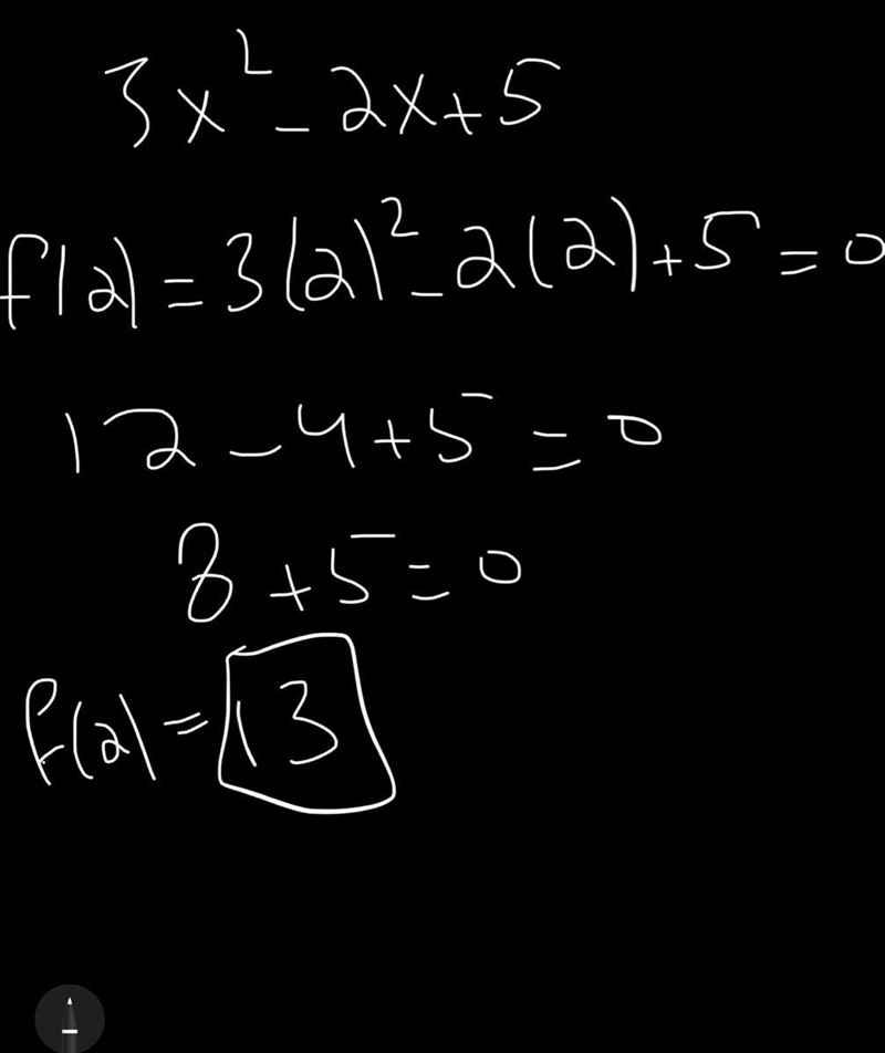 G(x) = 3x2 – 2x +5 Find f(2)-example-1