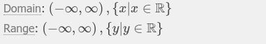 Y = -x + 6 + 4 find the range-example-1