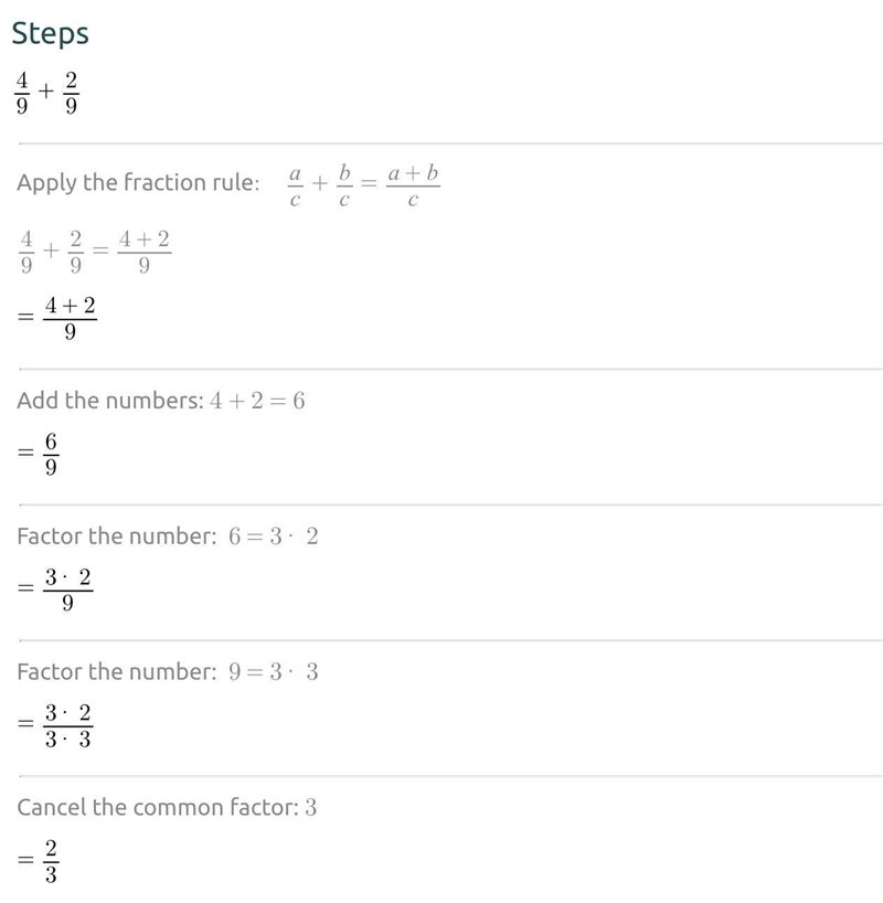 Complete each operation question showing all steps, and reduce the final answer to-example-1