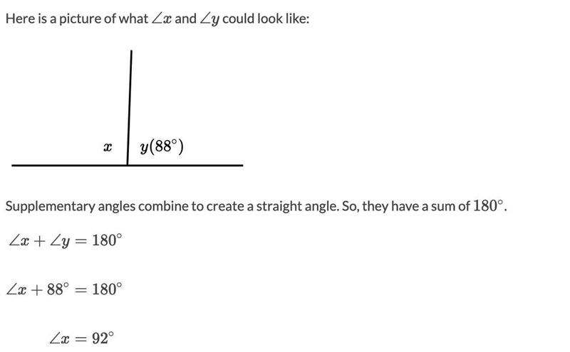 ∠xangle, x and \angle y∠yangle, y are supplementary angles. \angle y∠yangle, y measures-example-1