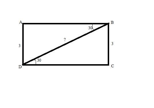 a diagonal of rectangle forms a 30 degree angle with each of the longer sides of the-example-1