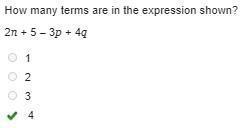 How many terms are in the expression shown? 2n + 5-3p + 47-example-1