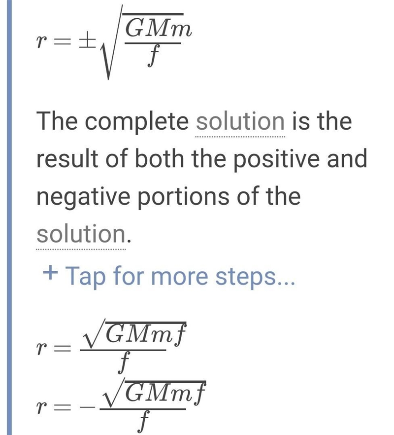 Given the following equation, solve for r.-example-2