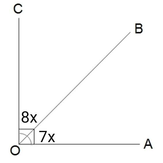 Two complementary angles are in the ratio 7:8. What is the measure of the larger angle-example-1