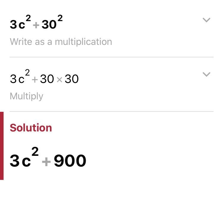 Simplify the following: 3c² + 30²-example-1