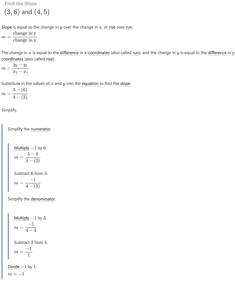 Find the slope and standard form of the line that passes through the points (3, 6) and-example-1