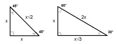 SOMEONE PLEASE HELP EVEN IF ITS ON QUESTION ANSWERED OR TWO Use 45-45-90 & 30-60-90 Special-example-1