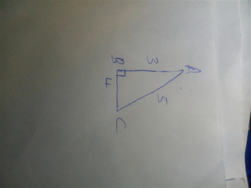 1. In triangle ABC, if AB = 3cm, BC = 4cm and AC = 5cm Find A. The area of triangle-example-1