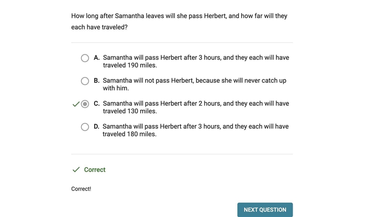 Please help me Herbert and Samantha are both driving from Orlando to Miami. Herbert-example-1